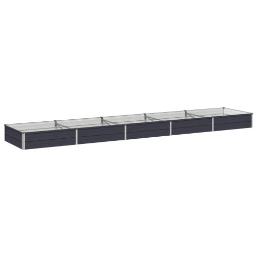 Вдигната леха за градина Антрацит 400 x 80 x 24 см
