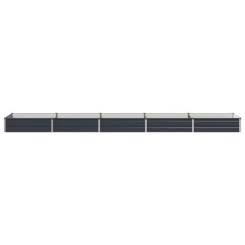 Вдигната леха за градина Антрацит 400 x 80 x 24 см