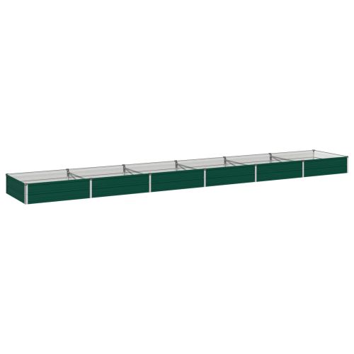 Вдигната леха за градина Зелено 480 x 80 x 24 см