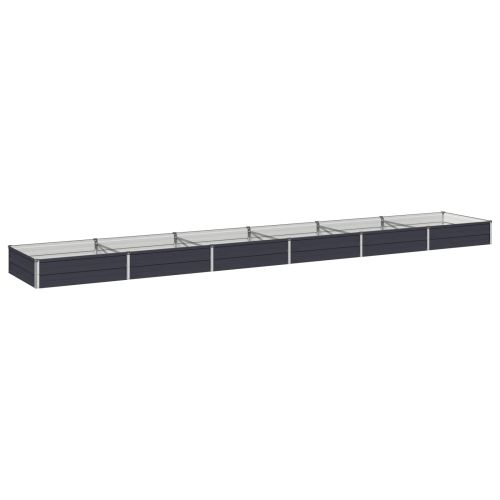 Вдигната леха за градина Антрацит 480 x 80 x 24 см