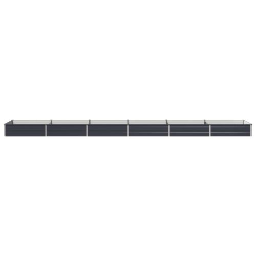 Вдигната леха за градина Антрацит 480 x 80 x 24 см