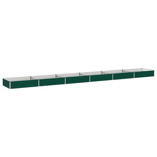 Вдигната леха за градина Зелено 600 x 80 x 24 см