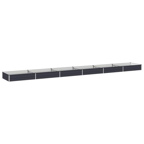 Вдигната леха за градина Антрацит 600 x 80 x 24 см