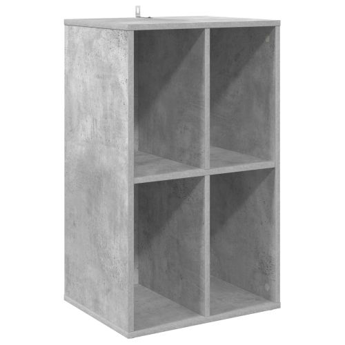 Шкаф за грамофонни плочи Бетонно сиво 44,5 x 36,5 x 74,5 см