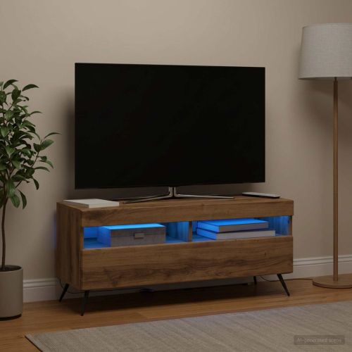 LED телевизионен кабинет Дъб артизан Инженерна дървесина