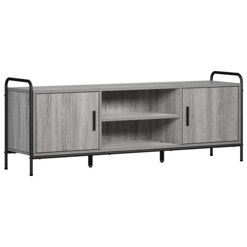 ТВ шкаф 133 x 33 x 50 см Сив Сонома Инженерна дървесина