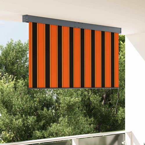 Ролетна щора Оранжево и кафяво 180 x 250 cm Текстил и Алуминий