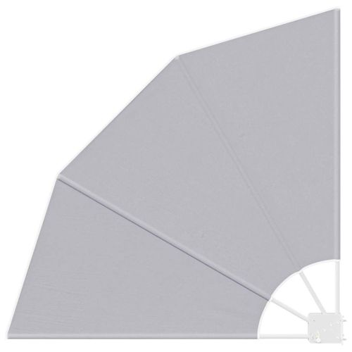 Прозорец за балкон 115 x 115 см Полиестер Сиво