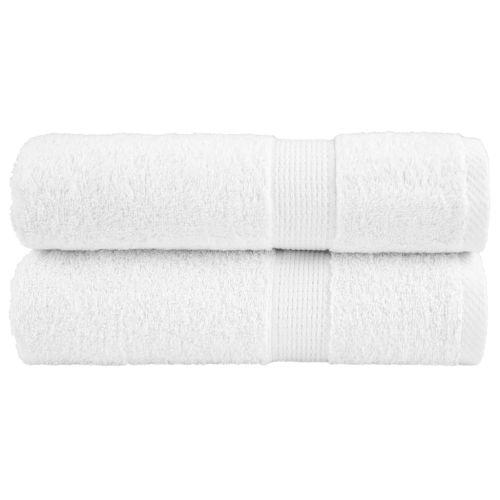 Premium Shower Towels 2pcs White 70x140cm 600gsm 100% Cotton - Untranslated