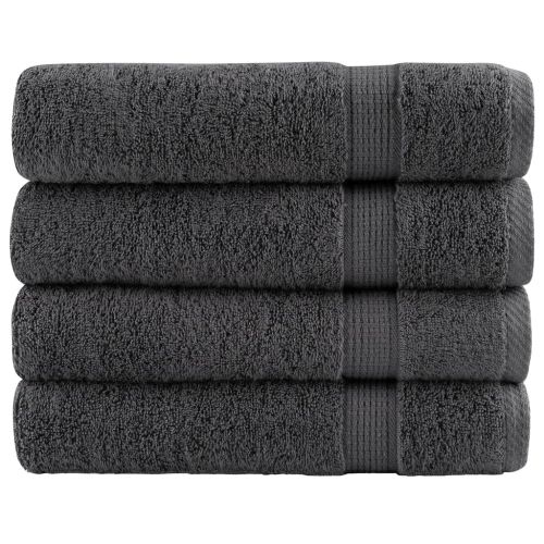 Premium Hand Towels 4pcs Anthracite 50x100cm 600gsm 100% Cotton - Untranslated
