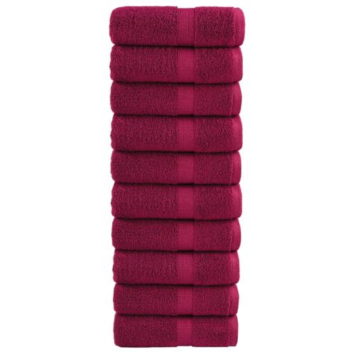 Premium Washcloths 10pcs Bordeaux 30x30cm 600gsm 100% Cotton - Untranslated
