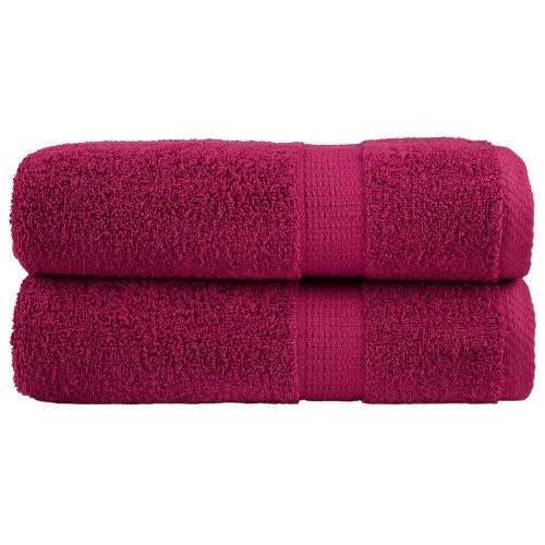 Premium Hand Towels 2pcs Bordeaux 50x100cm 600gsm 100% Cotton - Untranslated