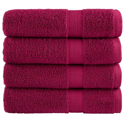 Premium Hand Towels 4pcs Bordeaux 50x100cm 600gsm 100% Cotton - Untranslated