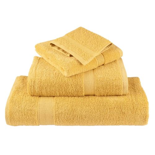 Premium Hand Towels 4pcs Gold 50x100cm 600gsm 100% Cotton - Untranslated