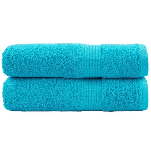 Premium Shower Towels 2 pcs Turquoise 70x140 cm 600 gsm 100% Cotton - Untranslated