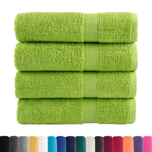 Premium Hand Towels 4 pcs Apple Green 50x100 cm 600 gsm 100% Cotton - Untranslated