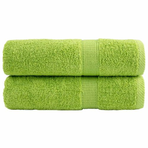 Premium Shower Towels 2 pcs Apple Green 70x140 cm 600 gsm 100% Cotton - Untranslated
