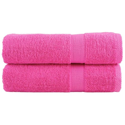 Premium Shower Towels 2 pcs Pink 70x140 cm 600 gsm 100% Cotton - Untranslated