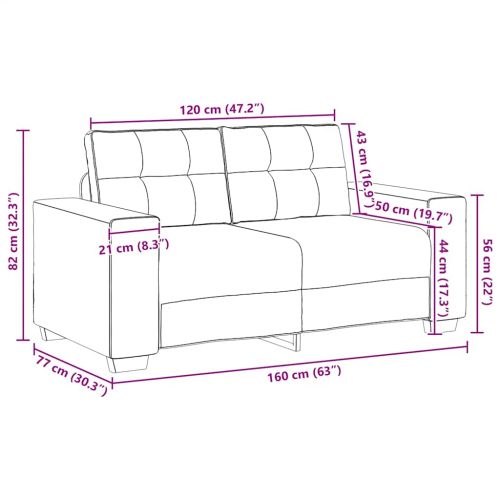 2 Piece Sofa Set with Cushions Light Grey Velvet - Untranslated