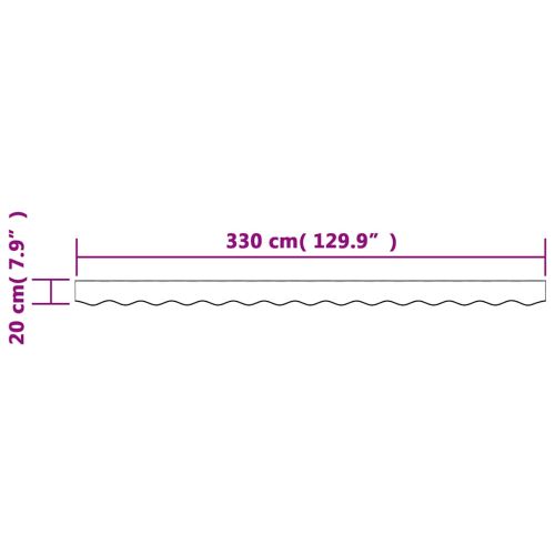 Replacement Fabric for Awning Valance Multicolour Stripe 3,5 m - Untranslated