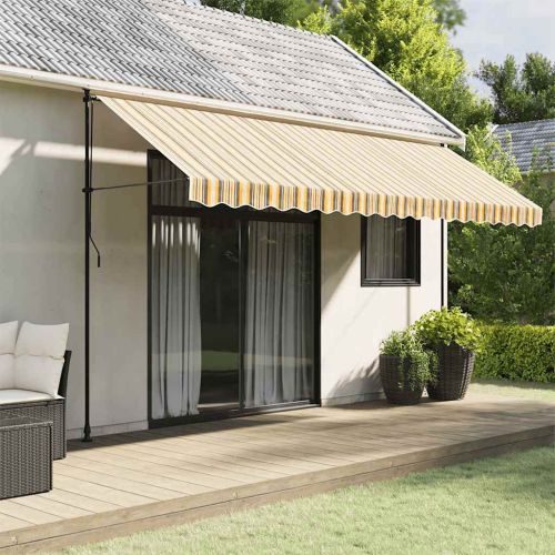 Replacement Fabric for Awning Valance Yellow and Grey Stripe 4,5 m - Untranslated