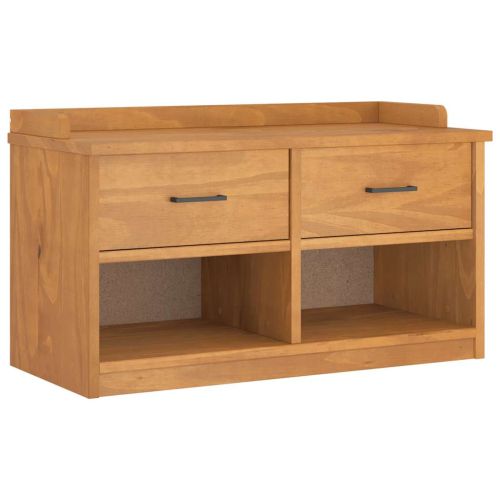 Пейка за коридор SANDNES 87x40x50 см, масивна дървесина, бор