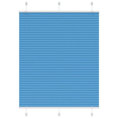 Плисирана щора, синя, 110x100 см, ширина на плата 109,4 см, полиестер