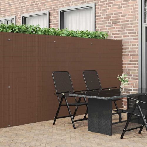 Garden Fence Double-Sided Brown 1,8x5 m PVC - Untranslated
