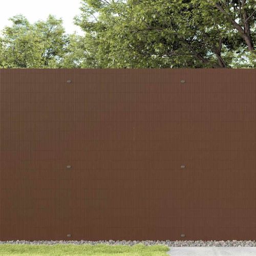 Garden Fence Double-Sided Brown 1,8x5 m PVC - Untranslated