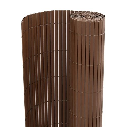 Garden Fence Double-Sided Brown 1,8x5 m PVC - Untranslated