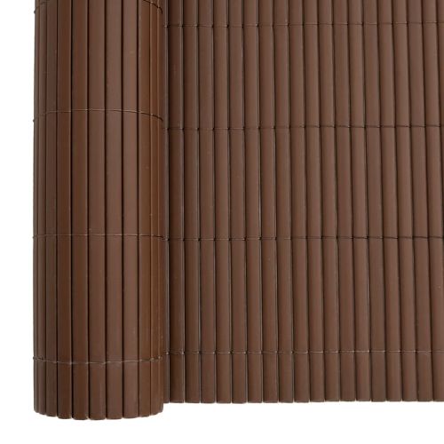 Garden Fence Double-Sided Brown 1,8x5 m PVC - Untranslated