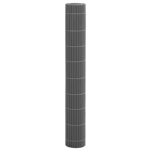 Garden Fence Double-Sided Grey 1,8x5 m PVC - Untranslated
