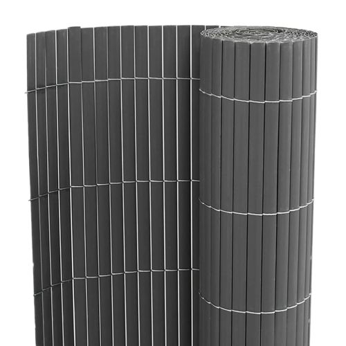 Garden Fence Double-Sided Grey 1,8x5 m PVC - Untranslated
