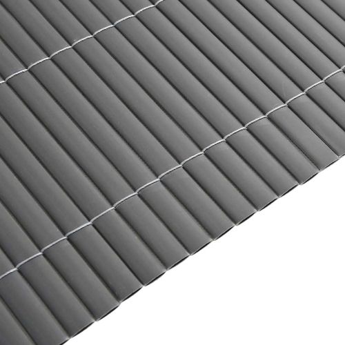 Garden Fence Double-Sided Grey 1,8x5 m PVC - Untranslated