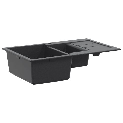 Кухненска мивка с две корита Гранит 80 x 50 x 30.5 см Графит