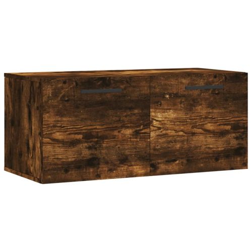 Стенен шкаф, опушен дъб, 80x36,5x35 см, инженерно дърво