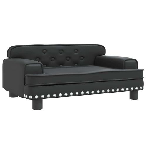 Детски диван черен 70x45x30 см изкуствена кожа