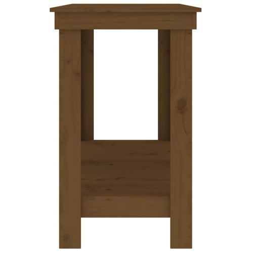 Работна маса меденокафява 180x50x80 см борово дърво масив