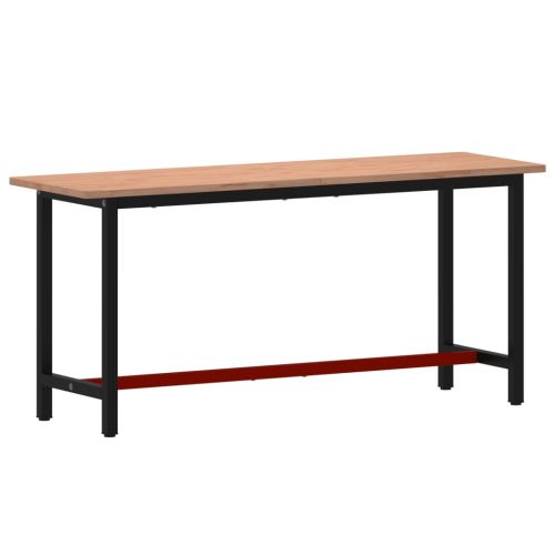 Работна маса 180x55x81,5 см масивно дърво бук и метал