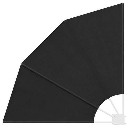 Прозорец за балкон 115 x 115 см Полиестер Черно