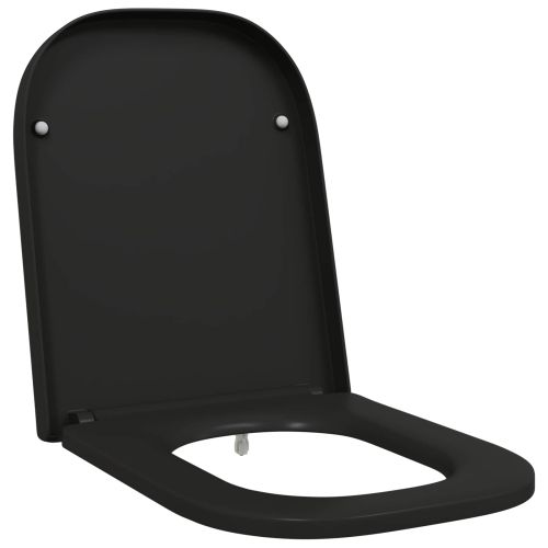 Тоалетна седалка Черно 47,5 x 35 x 3,6 см Дуропласт