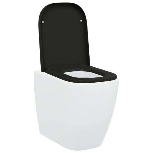 Тоалетна седалка Черно 47,5 x 35 x 3,6 см Дуропласт