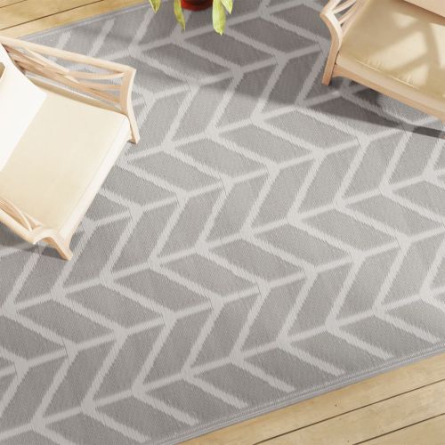 Килим за открито, ARAKIL сив, 190x290 см, PP