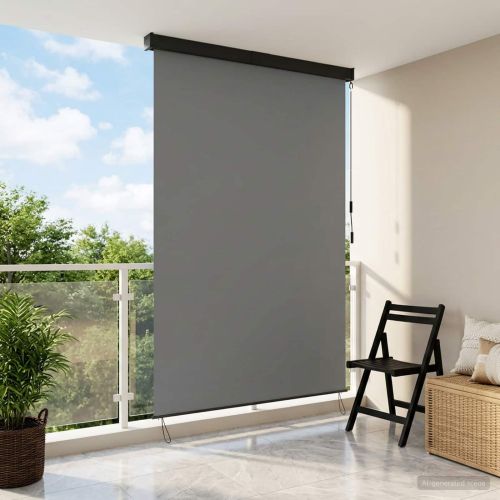 Ролетна щора Светлосиво 180 x 250 cm Текстил и Алуминий