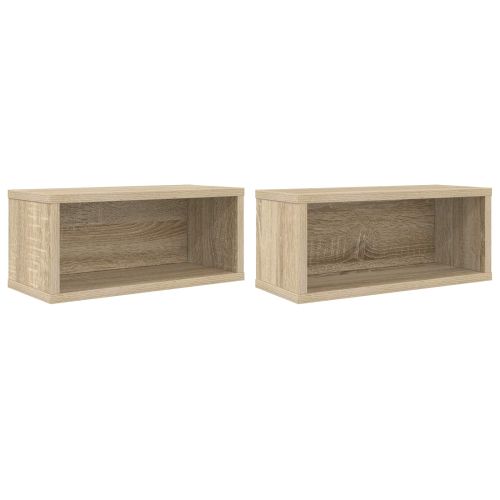 Рафтове за CDs 2 бр. Дъб сонома 40 x 17 x 17 см