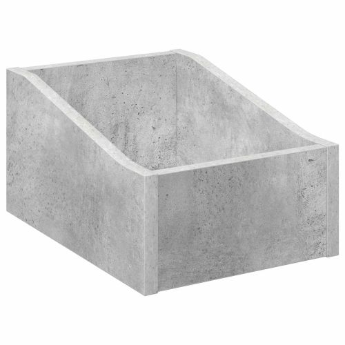 Кутия за LP записи Бетонно сиво 23 x 33 x 16 см