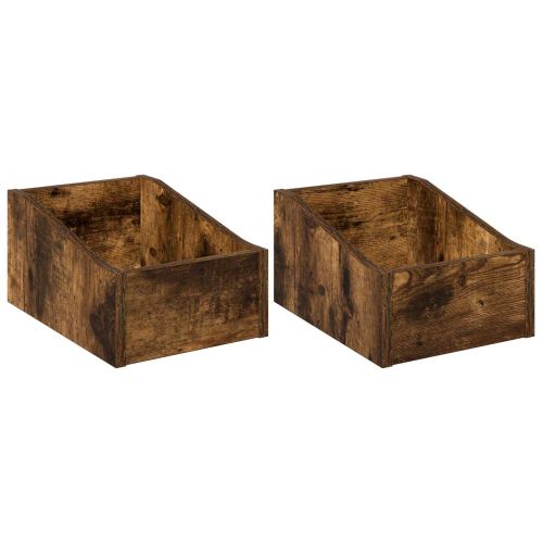 Кутия за LP записи 2 бр. Опушен дъб 23 x 33 x 16 см