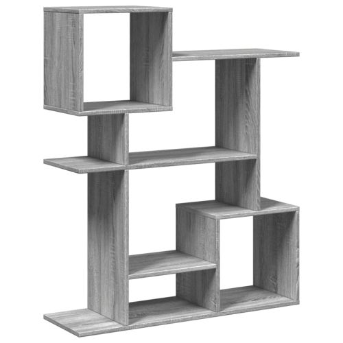 Разделител за стая / библиотека, сив сонома, 92x29x112 см