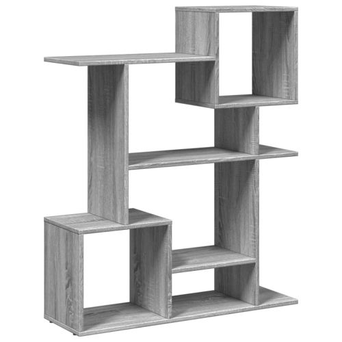 Разделител за стая / библиотека, сив сонома, 92x29x112 см