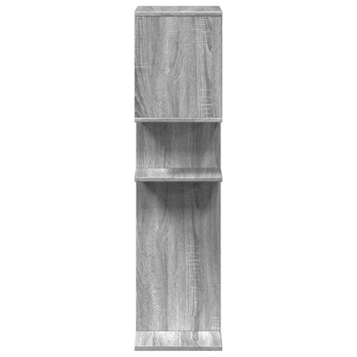 Разделител за стая / библиотека, сив сонома, 92x29x112 см
